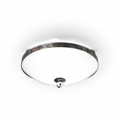 Лаконичный круглый потолочный светильник с патинированным металлическим ободком - mml/259