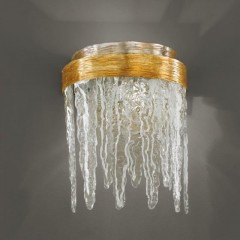 Позолоченное бра со стеклянными сосульками - mml/180