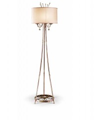 Торшер на треноге с круглым абажуром кремового цвета - mml/175