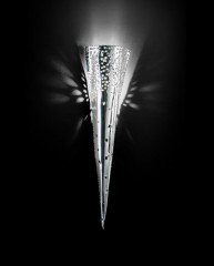 Серебристый светильник конической формы с перфорацией - mml/236