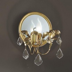 Позолоченное бра с круглым зеркалом - mml/149