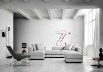 Светлая современная гостиная в серых тонах - sab/131