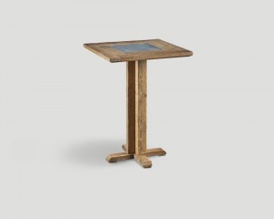 Квадратный стол из древесины на крестообразном подстолье - dbn/990