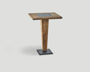 Квадратный деревянный стол на ножке, суженной книзу - dbn/996
