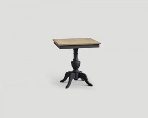 Стол из древесины с квадратной столешнице на сером подстолье - dbn/1047