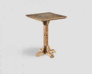 Деревянный стол с мозаикой на квадратной столешнице - dbn/984