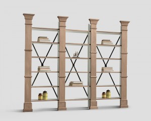 Шкаф, собранный из 4-х столбов и х-образных креплений - dbn/092