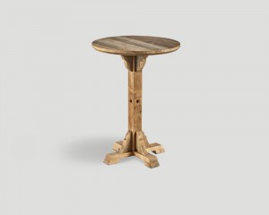 Высокий круглый стол на ножке с крестовиной - dbn/982