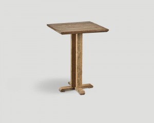 Квадратный стол из необработанной древесины на крестообразной ножке - dbn/991