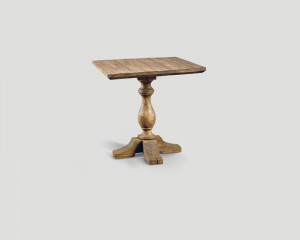 Стол из необработанной древесины на точеной ножке с крестовиной - dbn/973