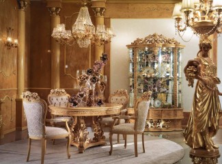 Дизайнерская столовая с круглым обеденным столом - bts/061