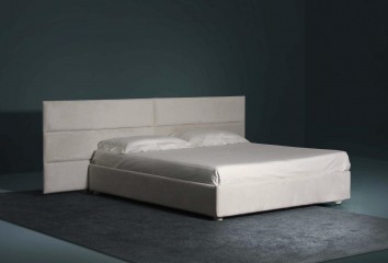 Кровать цвета слоновой кости с широким мягким изголовьем - pma/010