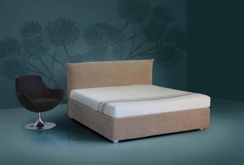 Современная кровать цвета слоновой кости со съемными подушками на изголовье - pma/019