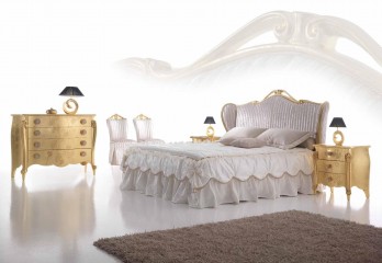 Кровать с высоким мягким изголовьем с боковинами - pma/119