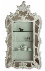 Фигурная витрина со стеклянной распашной дверкой - std/150