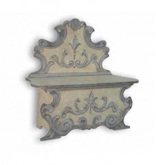 Серая фигурная скамья-сундук с высокой спинкой - std/297