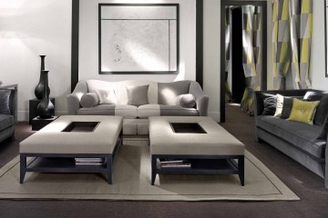 Современная гостиная в серой цветовой гамме - sth/146