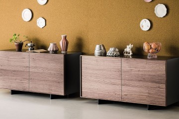 Двухдверный буфет орехового оттенка - ctn/243