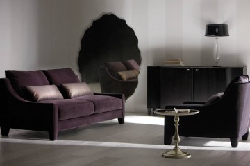 Гостиная с фиолетовой мягкой мебелью - acp/1888