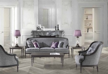Серый гарнитур для классической гостиной - acp/1886
