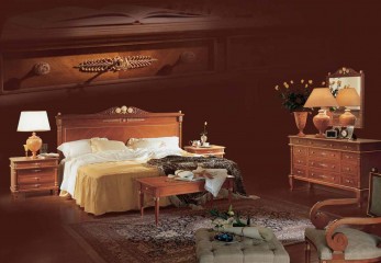 Дизайнерская спальня из массива с жесткой корпусной мебелью - acp/1634