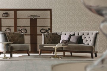 Современная гостиная с 2 открытыми шкафами - acp/1892