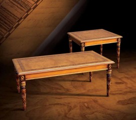 Стол орехового оттенка на резных тонированных ножках - ezb/702