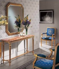 Консоль на витых позолоченных ножках с мраморной столешницей - ezb/692