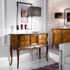 Консоль с 4 ящиками и 1 распашной дверкой - mdg/0686