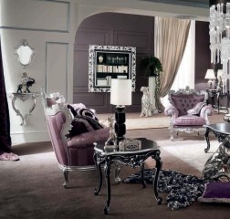 Квадратный черный столик с серебристым резным декором - mdg/0710