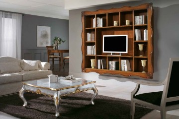 Квадратный серебристый столик с позолоченной резьбой - mdg/0744