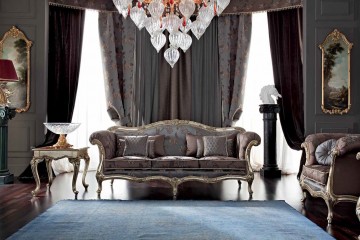 Инкрустированный столик на патинированном серебристом подстолье - mdg/0649