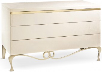 Светлый горизонтальный комод на ажурном основании - can/206