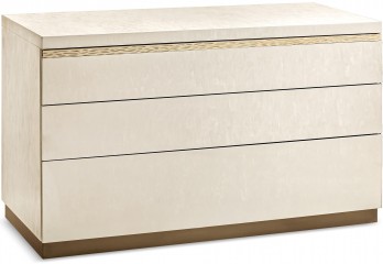 Комод сливочного оттенка с 3 ящиками без ручек - can/209
