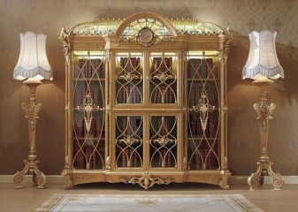 Застекленный книжный шкаф с куполообразным топом - riv/079