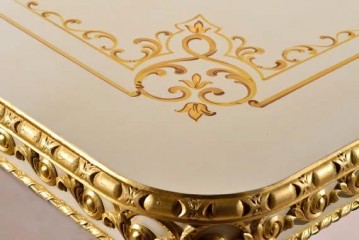 Серебристый буфет с 2 дверками в бежевой обивке с каретной стяжкой - gvn/179