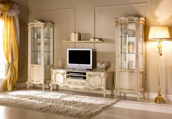Гарнитур цвета слоновой кости для классической гостиной - gvn/263