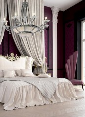 Серебристая подвесная люстра из декорированного муранского стекла с 8 свечами - pos/340