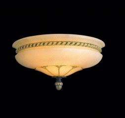 Бра из алебастра опалового оттенка с орнаментом - mar/390
