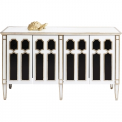 Белый буфет с черным орнаментом - krc/1415