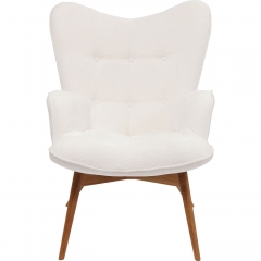 Кресло Вики белый бархат - krc/1644