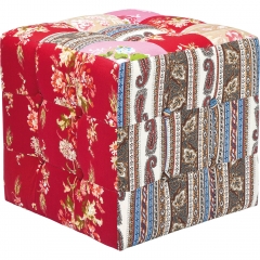 Пуф Patchwork красный - krc/2327