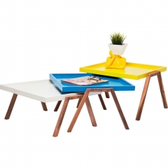 Сет из 3 разноцветных столиков Tray - krc/2759