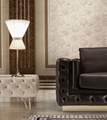 Лампа с белым фигурным абажуром из текстиля - fmi/199