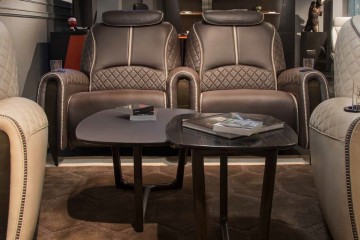 Столик со столешницей в кожаной отделке - fmi/187