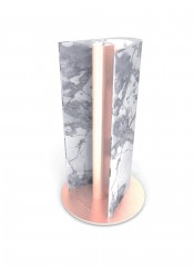 Серая мраморная лампа на позолоченном каркасе - vsn/353