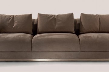 Светло-коричневый диван на глянцевом каркасе - vsn/340