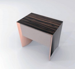 Коричневая тумба с серым ящиком - vsn/298