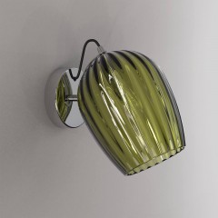 Бра с рифленым плафоном оливкового оттенка - itl/167