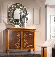 Круглое зеркало в ажурной кованой раме - fps/096